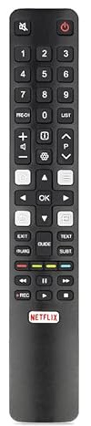 RC802N Télécommande Smart TV pour TCL 4K UHD LCD/LED Smart TV U43P6046/U55C7006/U49P6046/U65P6046