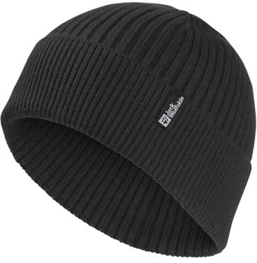 Jack Wolfskin Unisex Cosy Beanie-Mütze, Schwarz, Einheitsgröße EU