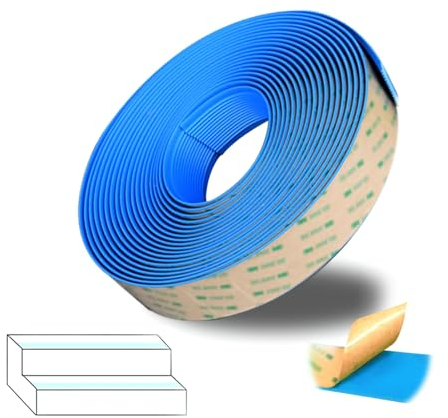 Treppenkantenprofil Selbstklebend Treppenkantenprofil Selbstklebend PVC Rutschfeste Treppenstufe Treppenkantenschutz Rutsch Streifen Für Treppen, Stufen, Hang, Rutschige Böde ( Color : Blauw , Size :