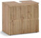 AUSTIN Badezimmer Waschbeckenunterschrank in Artisan Eiche Optik, Wildeiche Optik FSC-zertifiziert - Bad Unterschrank Badezimmerschrank mit viel Stauraum - 60 x 57 x 36 cm (B/H/T)