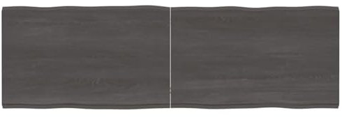Homgoday Piano del tavolo marrone scuro 160 x 50 x (2 – 4) cm in legno massello trattato Live Edge, piano di ricambio per cucina e caffè, tavolo da pranzo, scrivania, piano di lavoro, mobili da banco