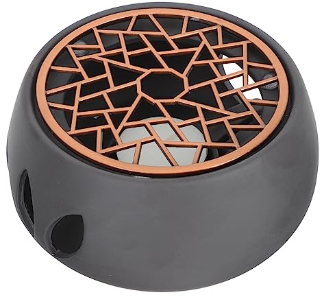 CIYODO Japanese Style Ceramic Teapot Warmer Candle Heating Base Home Tea Pot Heater Flower Design with Purple Pad for Manual Candle Heating