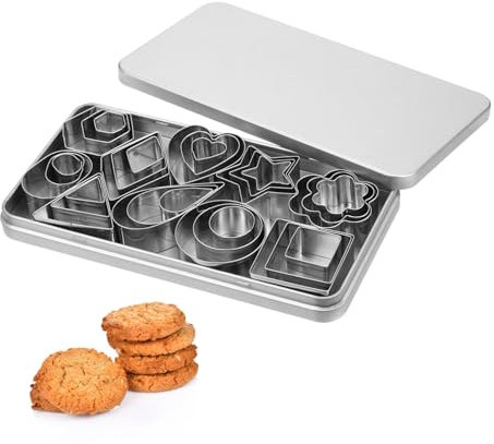 Set di Stampini per Biscotti in Acciaio Inox 30 Pezzi