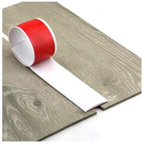 100cm Übergangprofil Selbstklebend, Pvc Boden-Übergangsstreifen, 4cm，5cm，7.6cm Breit Übergangsleiste Selbstklebend Bodenleiste Abdeckleiste Für Fußböden(White,7.6 * 100cm)