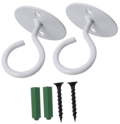 VOSAREA 2pcs Heavy Duty Ceiling Hook Wall Mount Ceiling Hooks for Outdoor Lanterns Rustproof Random Style