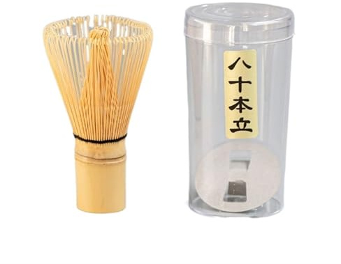 LUNCHS Matcha Kit Scatola e Cucchiaino da tè in bambù per Matcha Frustino Matcha Cultura del tè Matcha Set Utensili Tradizionali Giapponesi per Il tè Matcha(Tea Whisk A)