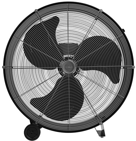 Cecotec Ventilateur de Sol Industriel Proindustry 2400, 180W, Diamètre 60 cm, 3 Vitesses, Pales en Aluminium, Débit d'Air 9832,8 m³/h, Design Transportable, Grille de Protection, Facile à Utiliser