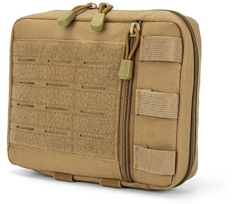 Molle Admin påse, taktisk första hjälpen-väska verktyg påse med krok och ögla fästanordning för vandring camping fiske