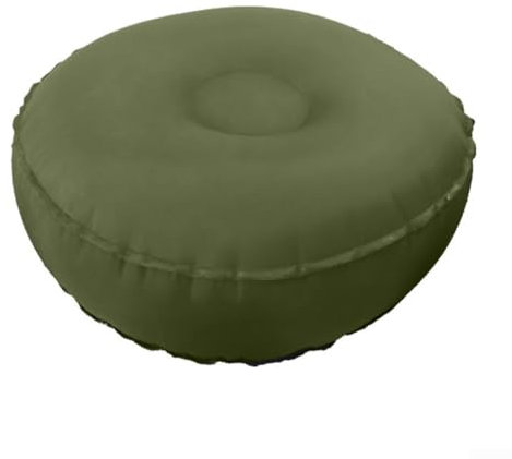 Meditation Floor Cushion, Yoga Bolster Pillow Balance Inflatable Yoga Cushion Footrest Pillow For Leisure Travel Fitness Outdoor Foldable Pedal 42X42x15cm Dark Blue Olive Green (Olive green)