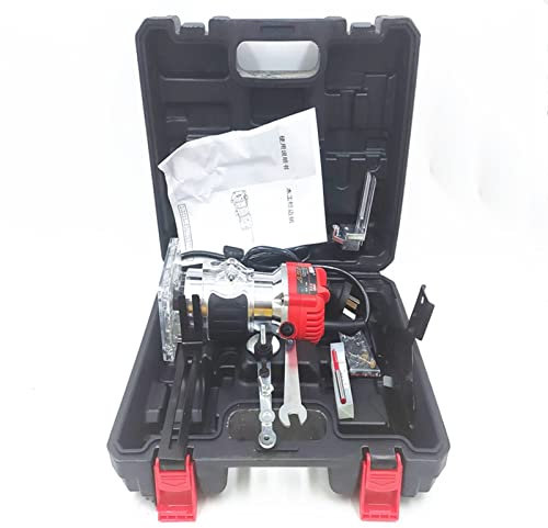Fresadora de Madera Rebajadora Eléctrica, Recortadora eléctrica for carpintería de 800W, 30000 RPM, máquina cortadora de ranuras for grabado de madera, enrutador de tallado, ranurado con cortador de f