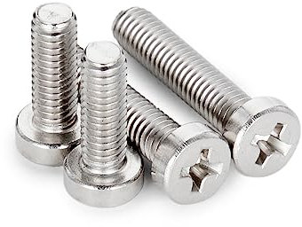 Nodrest 20/50/100pcs M2.5 M3 M4 M5 A2-70 304 Stainless Steel GB822 Cheese Head Screws With Cross Recess Bolts(6mm,M3 50pcs)
