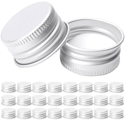 Mipcase 50 Bouchons À Vis Hermétiques 1.10In Pour Bocaux Mason Et Bouteilles De Lait Réutilisables Couvercles Étanches Anti-Fuite Pour Conservation Alimentaire Et Distribution De Liquides À Domicile