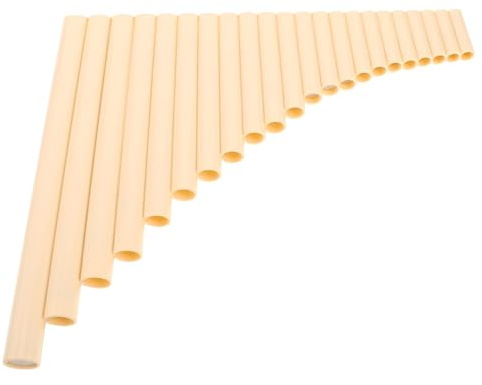G Key 22 Pipe Traditional Pan Flute for Beginners and Adults | Plastic Beige Finish, Wide Range and Traditional Craftsmanship, for Stage and Classical Performances