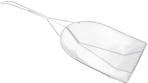 Hoement Edelstahl Fettfilter Sieblöffel mit Langem Griff Feinmaschiges Küchensieb zum Abseihen von Öl und Fett Vielseitiger Küchenhelfer für Braten von Hähnchen und Pommes Langlebig und