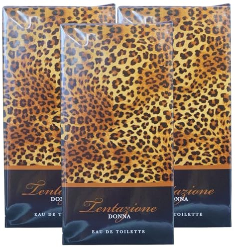 Eau De Toilette Donna TENTAZIONE, Fragranza Femminile Dalle Note Dolci e Fruttate 100ml (3 Unità)