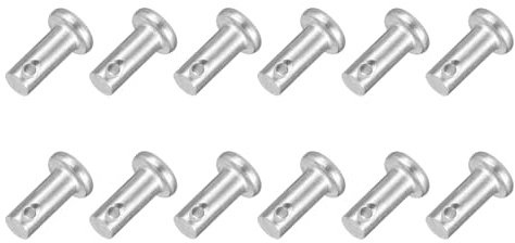 QUARKZMAN 12Stk M5 x 12mm Einloch Bolzenbolzen 304 Edelstahl Flachkopf Bolzenbolzen Anhängerbolzen Für Mechanikerreparaturen Möbelmontage Industrieequipment