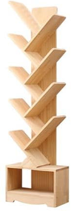 Libreria a Forma di Albero, Scaffale for Libri da, Libreria Stretta con Armadietto, Adatta for Soggiorno e Ufficio in Casa(9-Tier)