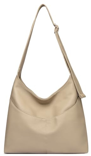 unisoul Tote Bag for Women, Multi Pockets Hobo Slouch Shoulder Bag | Adjustable Strap Crossbody Bag, Large Fashion Handbag for School Work Shopping Travel Daily Use