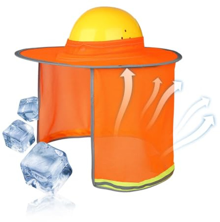 Visera Solar para Casco De Seguridad Tiras Reflectantes Malla Alta