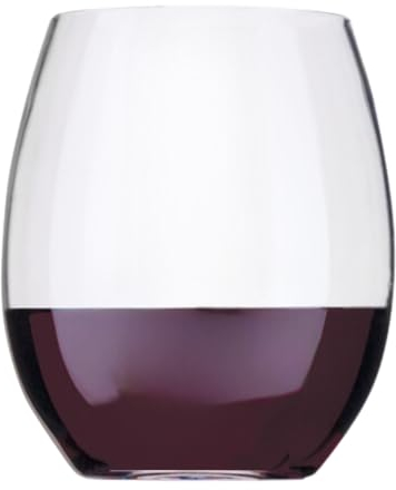 AIOS Set of 6 Tritan BPA Free Unbreakable Stemless Wine Glasses. Capacity 390ml/12oz