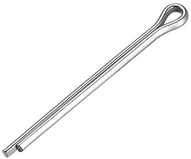sourcing map 15Stk. Geteilter Splint 4mm x 50 mm 304 Edelstahl Silber | 2 Zinken Schlüssel