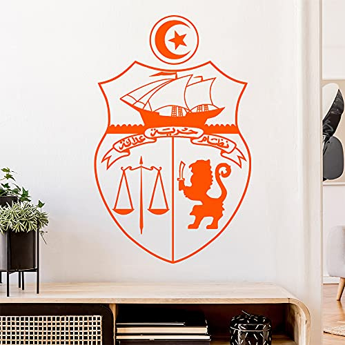 Tunesien Wappen Wandtattoo Wandaufkleber Wall Sticker - Dekoration, Küche, Wohnzimmer, Schlafzimmer, Badezimmer