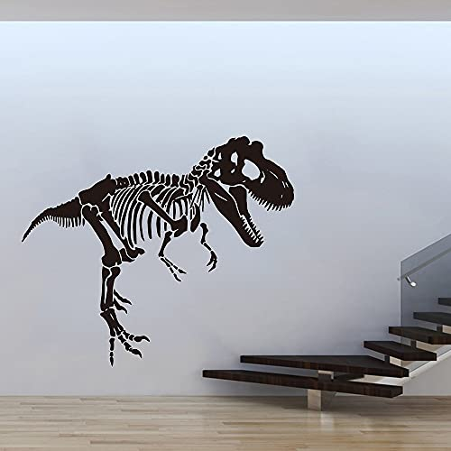 Zdklfm69 Wandtattoo Wandaufkleber Wandsticker Großes Skelett T-Rex Dinosaurier Tier Dino ​Kunst Wohnkultur Kinderzimmer Schlafzimmer Wandbild 134x114cm