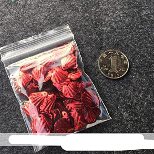 Beutel Rote Pailletten Pailletten Geformte Blume, Muschel, Rund, Pflaumenblüte, Stern Stern Pailletten Diy Dekoration Schuhe Lose Pailletten Zum Basteln-Schale, 14 mm ca. 150 Stück