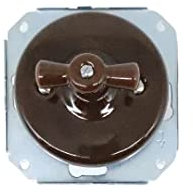 Interruttore interruttore per incasso in porcellana marrone