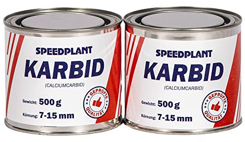 SPEEDPLANT Karbid 1 kg, Körnung 7-15 mm, 2 x 500 g Metalldosen