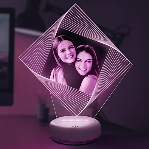 Lampephoto.fr - Personalisierte lampe mit foto und text durch Lasergravur. Geburtstagsgeschenk fotolampe Geschenkidee für weihnachten. Geschenk für Mann und Frau. 3D lampe mit Bild. Fotogeschenk