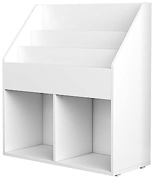 Vicco Kinderregal Weiß Conny mit großen Ablagen - 72x79x31 cm aus Spanplatte - Bücherregal ideal fürs Kinderzimmer, Platz für Bücher und Lieblingsspielzeug