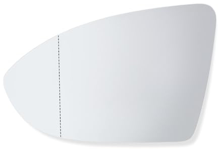 SENZEAL Spiegelglas Ersatz für VW Golf 7 Links Beheizbar Fahrerseite Außenspiegel Glas mit Trägerplatte 5G0857521