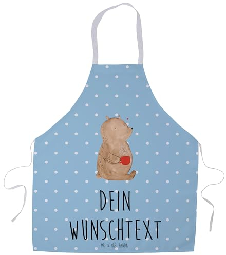 Mr. & Mrs. Panda Personalisierte Kochschürze Bär Kaffee - Geschenke, Moderne Grillschürze Mit Namen, Coffee, Kinderschürze Personalisiert, Motivation, Schürze Spruch Und, Teddy, Guten Morgen, Bären