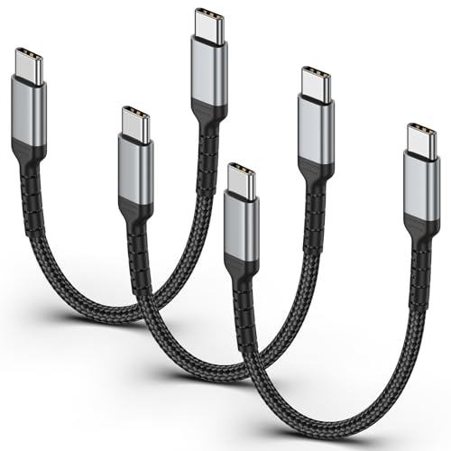 ULIFTUS Short USB C to USB C Cable, 15CM 3Pack Type C to Type C Cord