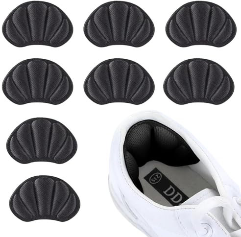 Cuscini per tallone Pad Heel,4 paia di cuscinetti per il tallone,Di Cuscinetti per Scarpe Troppo Grandi,per Scarpe sciolte Donne Uomini Sneakers Tacchi Alti Sneakers Scarpe in pelle(Nero)