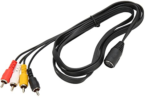 Cuifati Din 5 Pin Female to 4xRCA Male Cable, 5 Pin Female Din Plug to 4xRCA Phono Male Plugs Audio Cable, 4.9ft Wire Core Sound Extension Adapter Cable for HDTV, PC Computer