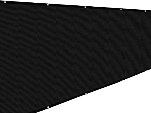 Balkon 1,2 m Höhe, Gartenzaun, UV-beständig, HDPE, Sichtschutz, schwarz, 0,6 x 7 m