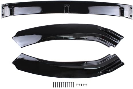 Frontspoilerlippe Front Spoiler Lippe Stoßfänger Frontlippe Spoilerlippe Frontspoiler Frontstoßstange Splitter Frontstoßstangenlippe Seitenlippensplitter schwarz für Golf 7 Variant Golf VII 2012-2019