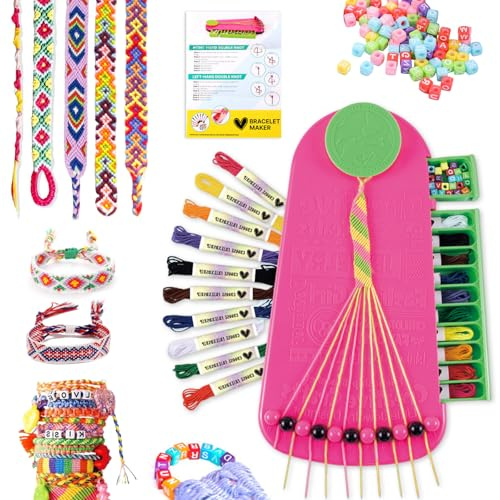 LURNODY Freundschaftsarmbänder Selber Machen,Freundschaftsarmband-Machset für Mädchen,Freundschaftsarmband Selber Machen,Diy Schmuck Basteln für Mädchen Kinder Mädchen Geschenke 6-12 Jahre