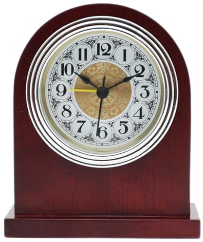 FLFLF Horloge de cheminée en laiton avec carillon Westminster, mouvement de balayage silencieux à piles – Horloge de cheminée vintage pour décoration d'intérieur patrimoniale et ambiance de bureau
