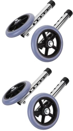 WRITWAA 2 Paare Austausch von Mehrzweckrädern Räder für Gehhilfen Laufrollen mit Laufrad Laufräder tauschen Gehwagen Rad Gehwagen Zubehör austauschbares Rad komfortabler Radwechsel Gummi