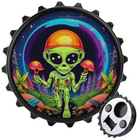 Aliens - Abrebotellas magnético 2 en 1 de 3 pulgadas, imanes para nevera, abrebotellas de cerveza, refrescos, bonita decoración para cocina y refrigerador