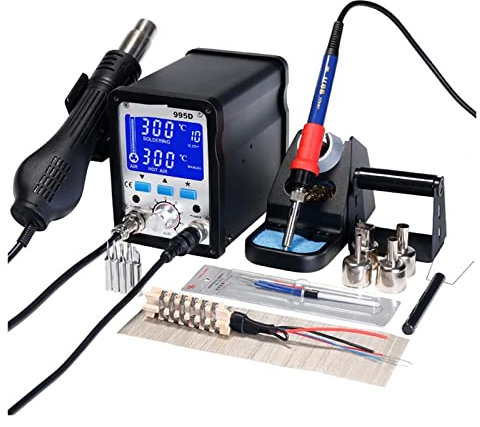 Saldatrice a punti, 995D Stazione di Saldatura di Rilavorazione Saldatura Pistola Ad Aria Calda for Riparazione di Saldatura Ferri Elettrici Set di Strumenti Stazioni di Rilavorazione