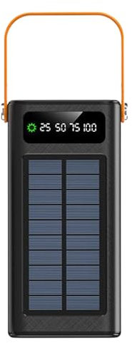 Batterie Solaire Portable 50000mAh – Chargeur Externe Haute Capacité 120W | Charge Rapide avec Lampes, Câbles Inclus, Multi-Port USB pour Smartphone, Outdoor, Urgences, Camping et Activités en Plein A