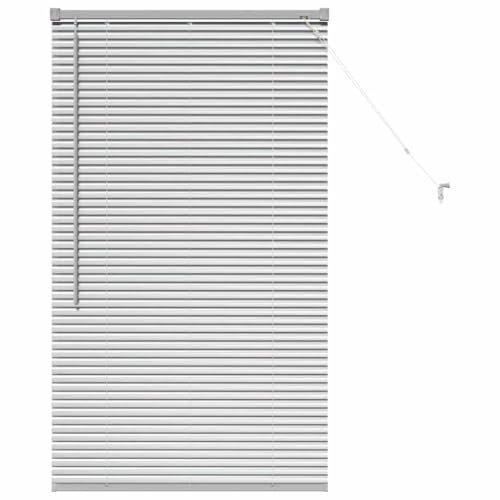 vidaXL Persianas venecianas Plateado 130 x 75 cm Aluminio