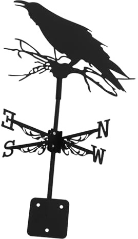 INOOMP Decoración de Jardín con Veleta de Hierro para Techo Diseño Animal Retro Resistente Indicador de Dirección del Viento para Patio y Cobertizo Accesorio Duradero para Exteriores