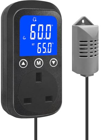 KETOTEK KT2200 Digital Humidity Controller Outlet Plug-in Hygrostats Humidistat Humidity Control for Humidifier Dehumidifier Reptile,Incubator,Greenhouse