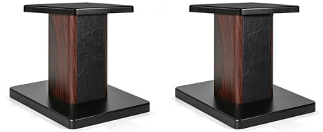 FREEAMG 2er-Pack Holz-Lautsprecherständer mit Sand Füllbarer Design, Boxenständer Holz für Satelliten Regallautsprecher, Tragkraft bis zu 50 KG, Universal-Desktop-Lautsprecherständer (30CM)
