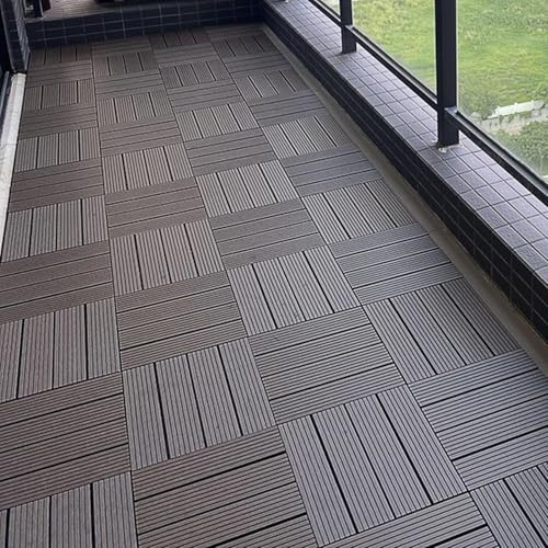 Ineinandergreifende Terrassenfliesen, quadratisches Muster, Outdoor-Bodenbelag für Terrasse, Pool, Hinterhof, Garage